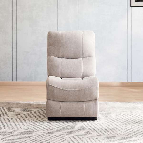 HARMONIOUS ARMLESS CHAIR WITHOUT RECLINER MODULAR RECLINER BEIGE